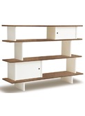 Mini Library  White/Walnut